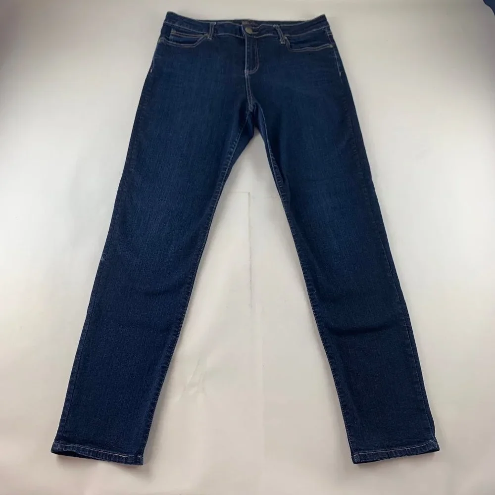 Kut from the Kloth Dark Denim Diana Kurvy Skinny Jeans 14